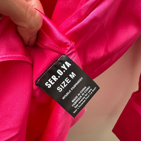 SER.O.YA Pink Silk Shirt - Picture 7 of 7